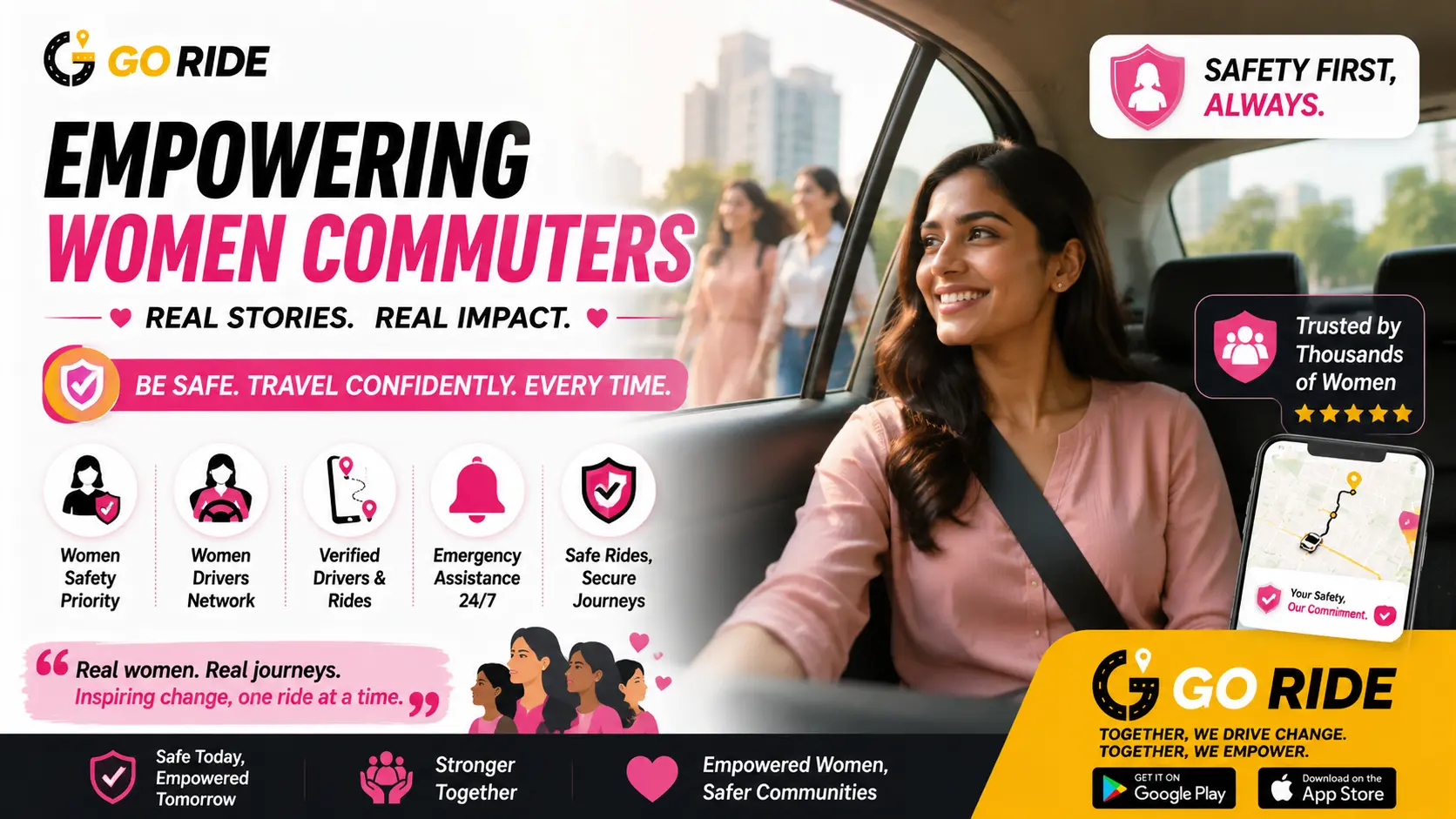 Empowering Women Commuters: Real Stories of Safety and Trust with GoRide's Verified Driver Network