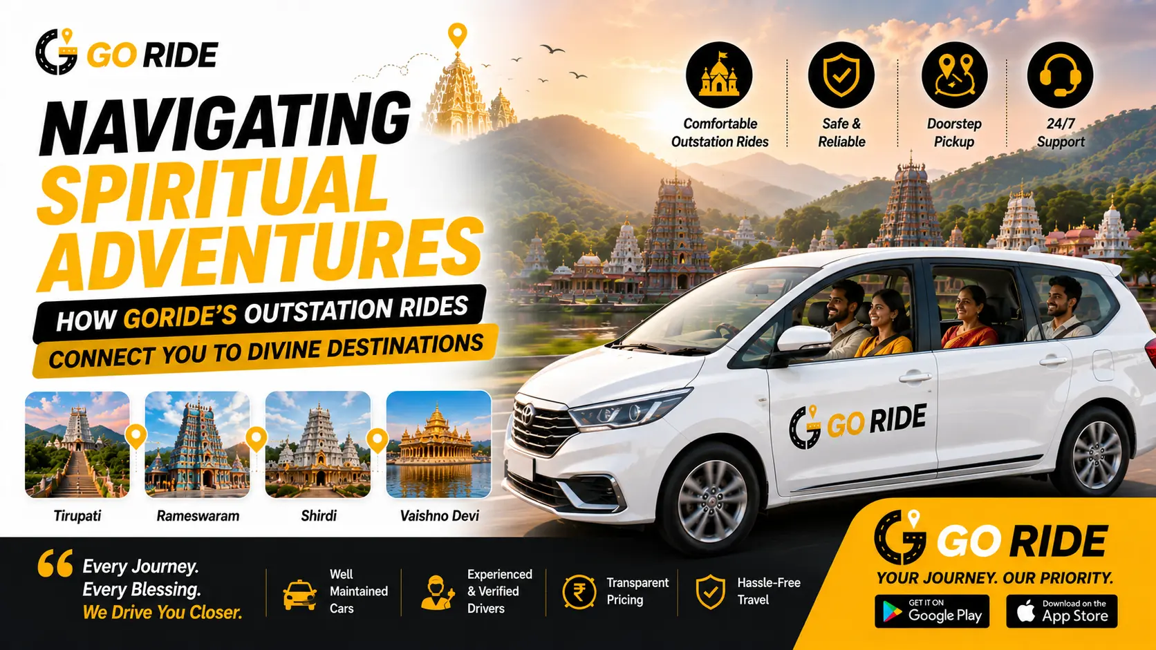 Navigating Spiritual Adventures: How GoRide's Group Cabs Enhance Your Temple Pilgrimage Experience