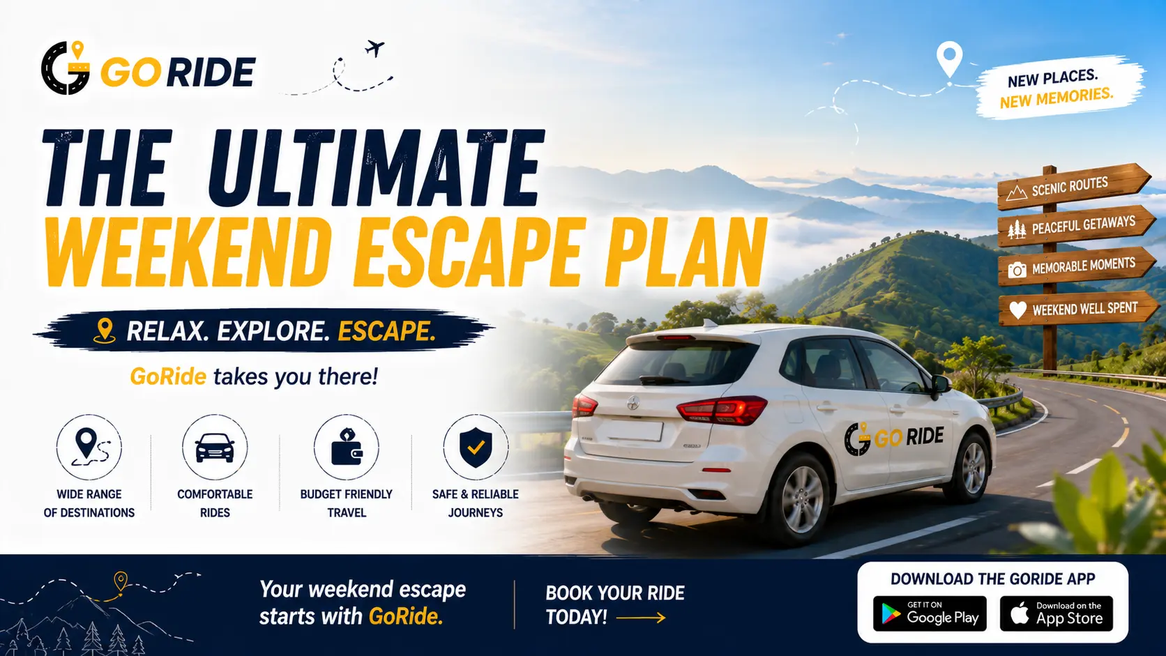 The Ultimate Weekend Escape Plan: Discovering Hidden Gems with GoRide's Intercity Taxis