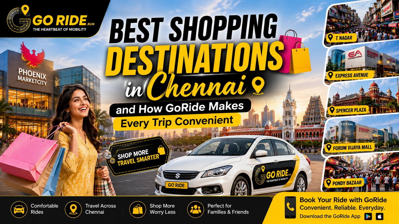 Best Shopping Destinations in Chennai and How GoRide Makes Every Trip Convenient