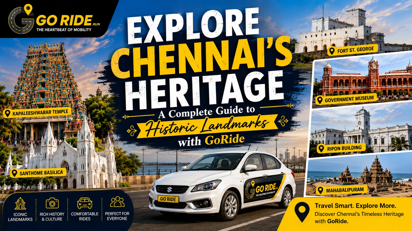 Explore Chennai's Heritage: A Complete Guide to Historic Landmarks with GoRide