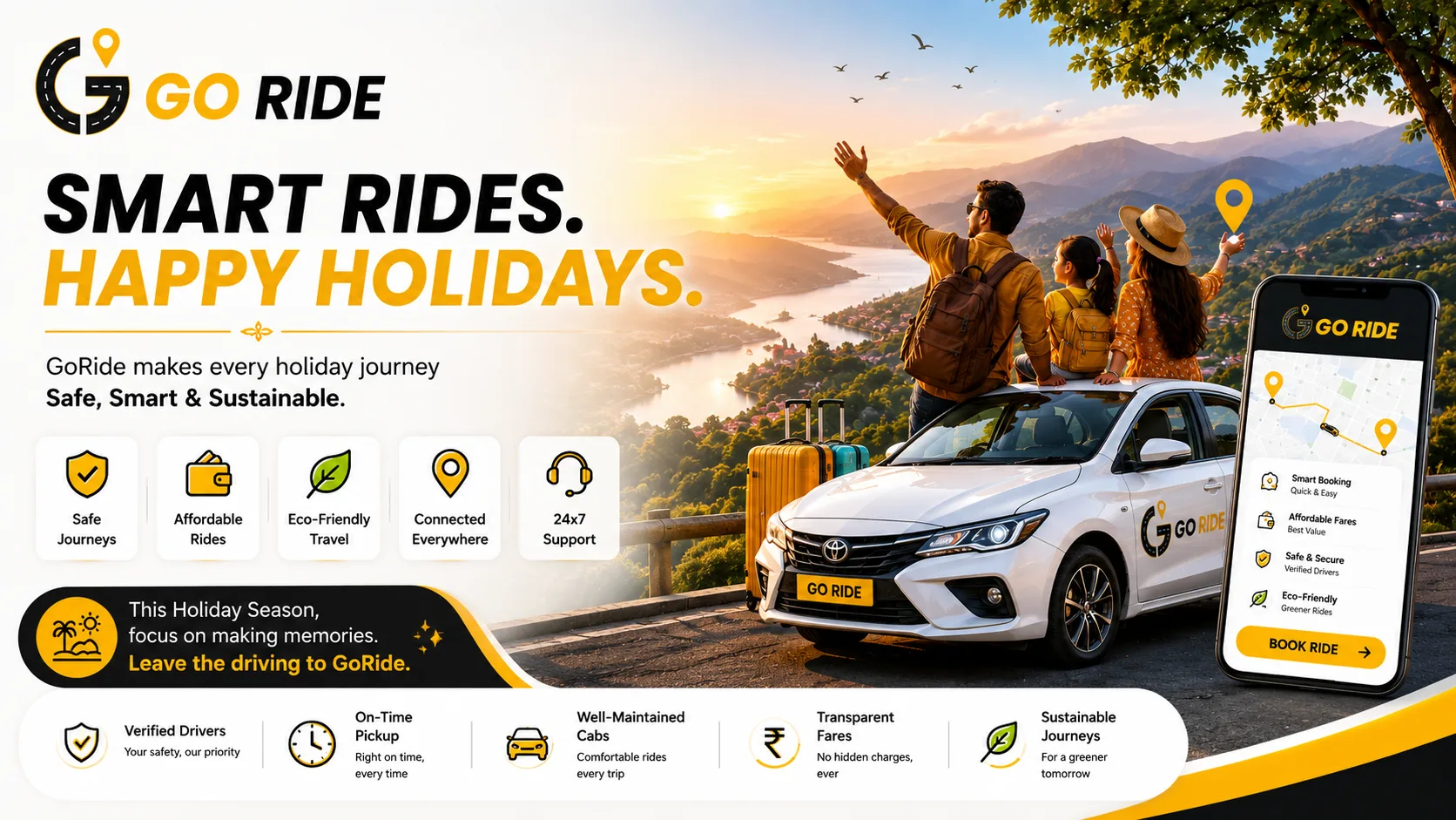 Festive Ride Peace: How GoRide's Smart Cab Bookings Enhance Your Sacred Travels During Holidays