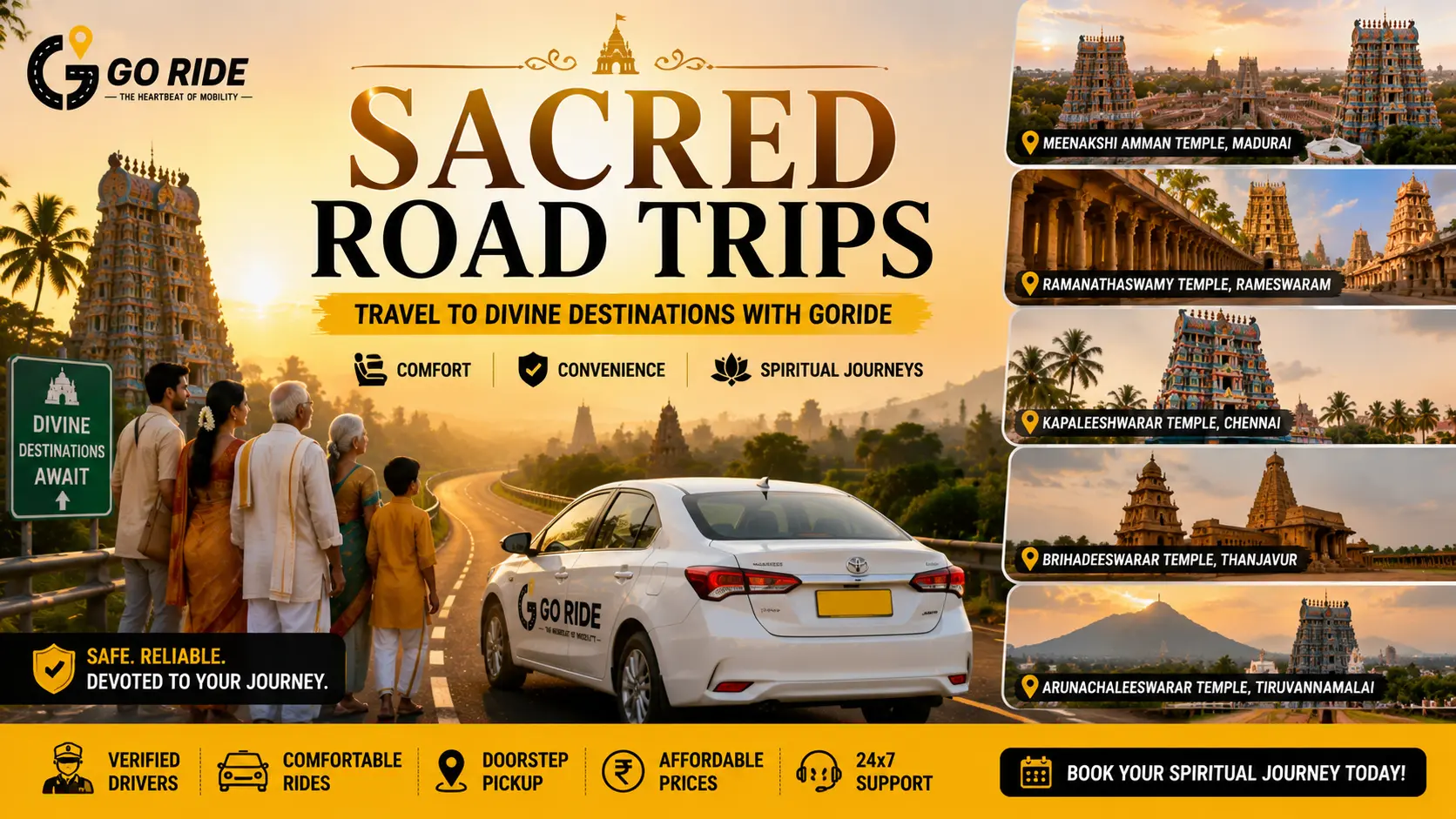 Sacred Road Trips: How GoRide's Personalized Cab Services Enhance Your Temple Touring Experience